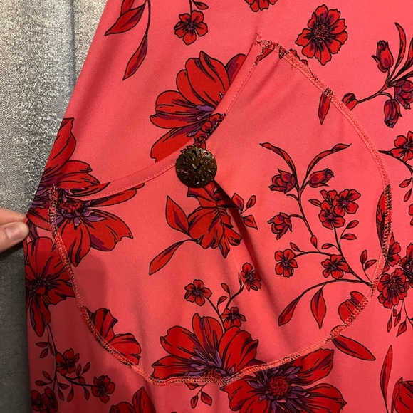 Pink and Red Ruffled High-Low Sundress - Picture 3 of 5